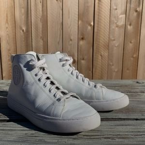 Authentic Tory Burch Woman’s White Hightop Leather sneakers